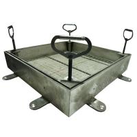 Люк под брусчатку Проспект-ВН из нержавеющей стали съемный - рукоятки