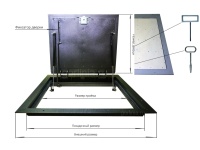 Напольный люк Стелс-У 900*1600п уголок утепленный схемы